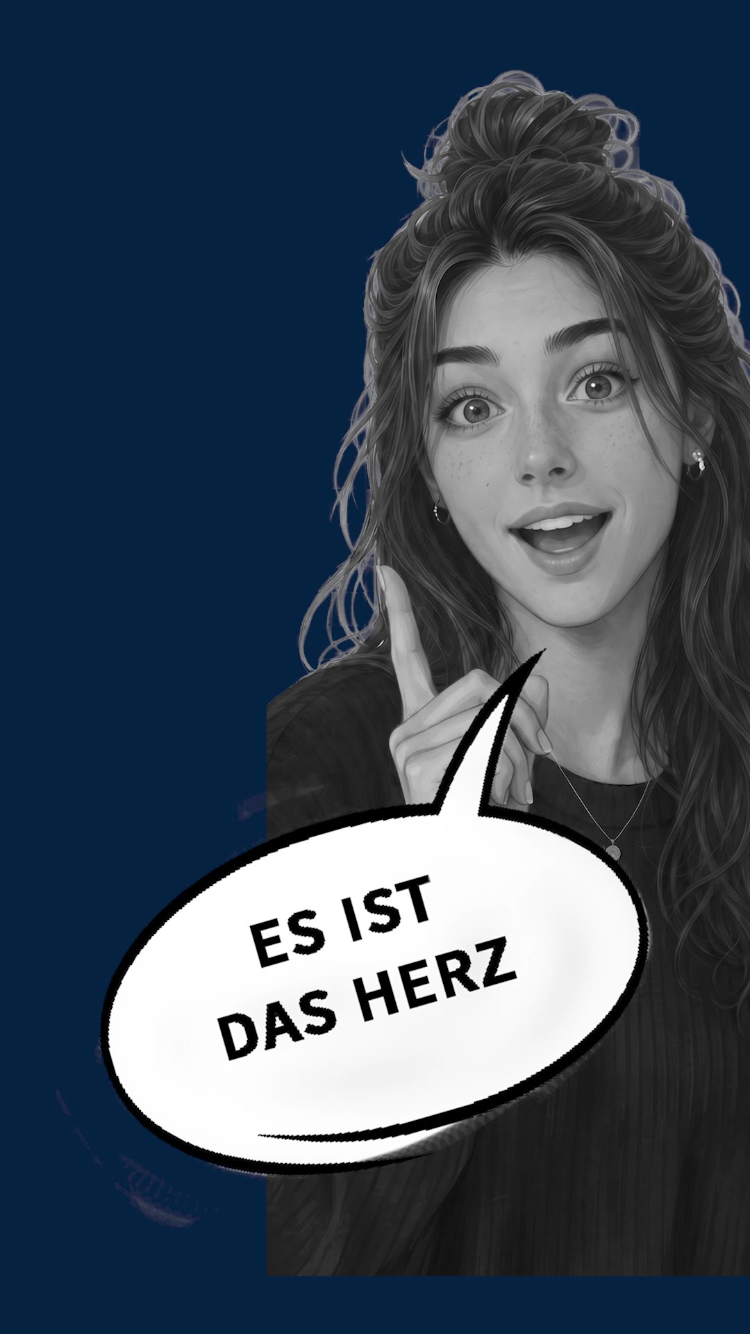Illustrierte Szene aus dem Video: der Aha-Moment 'Es ist das Herz'